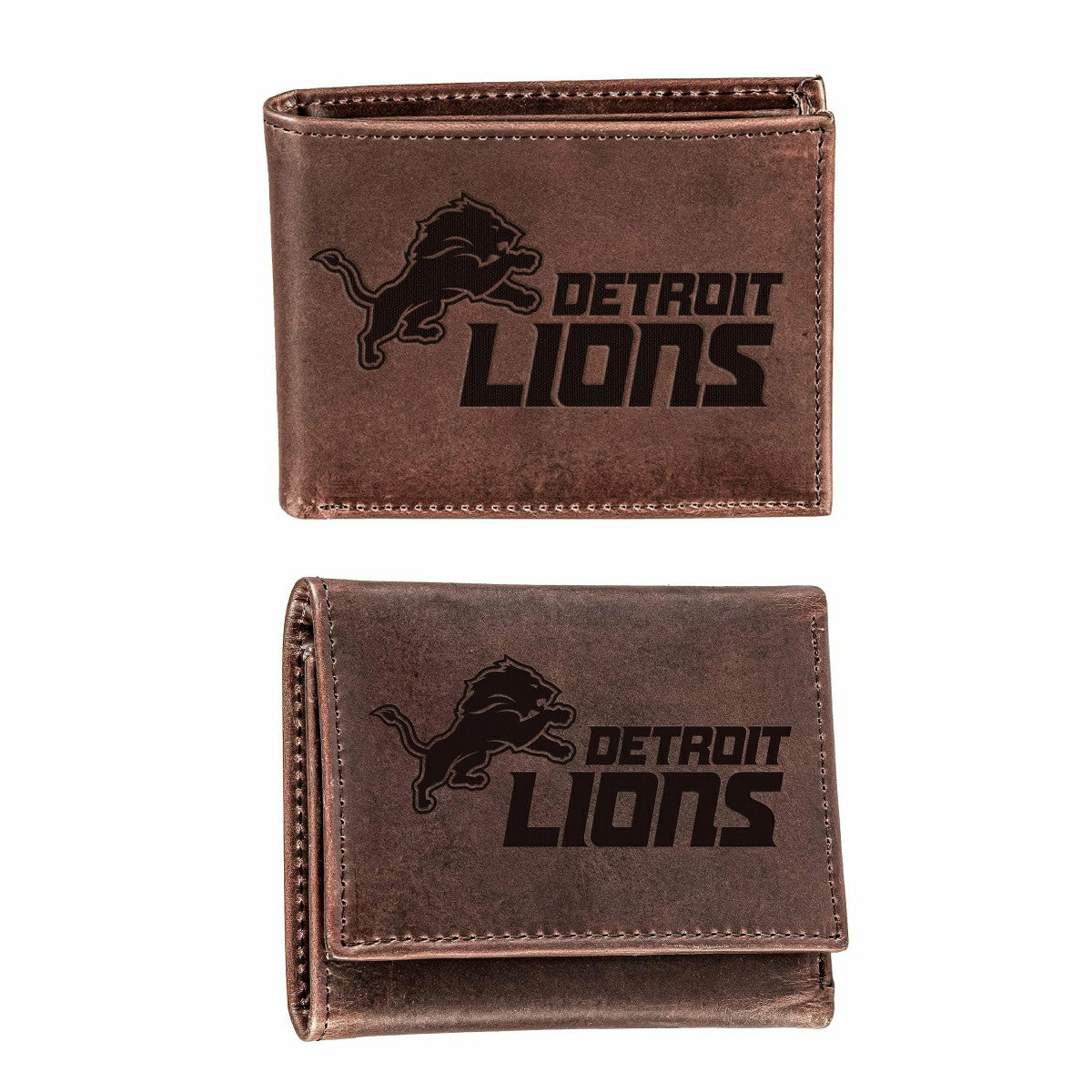 Detroit Lions, Bi-Fold and Tri-Fold Wallet Gift Set, Brown - NFL Home