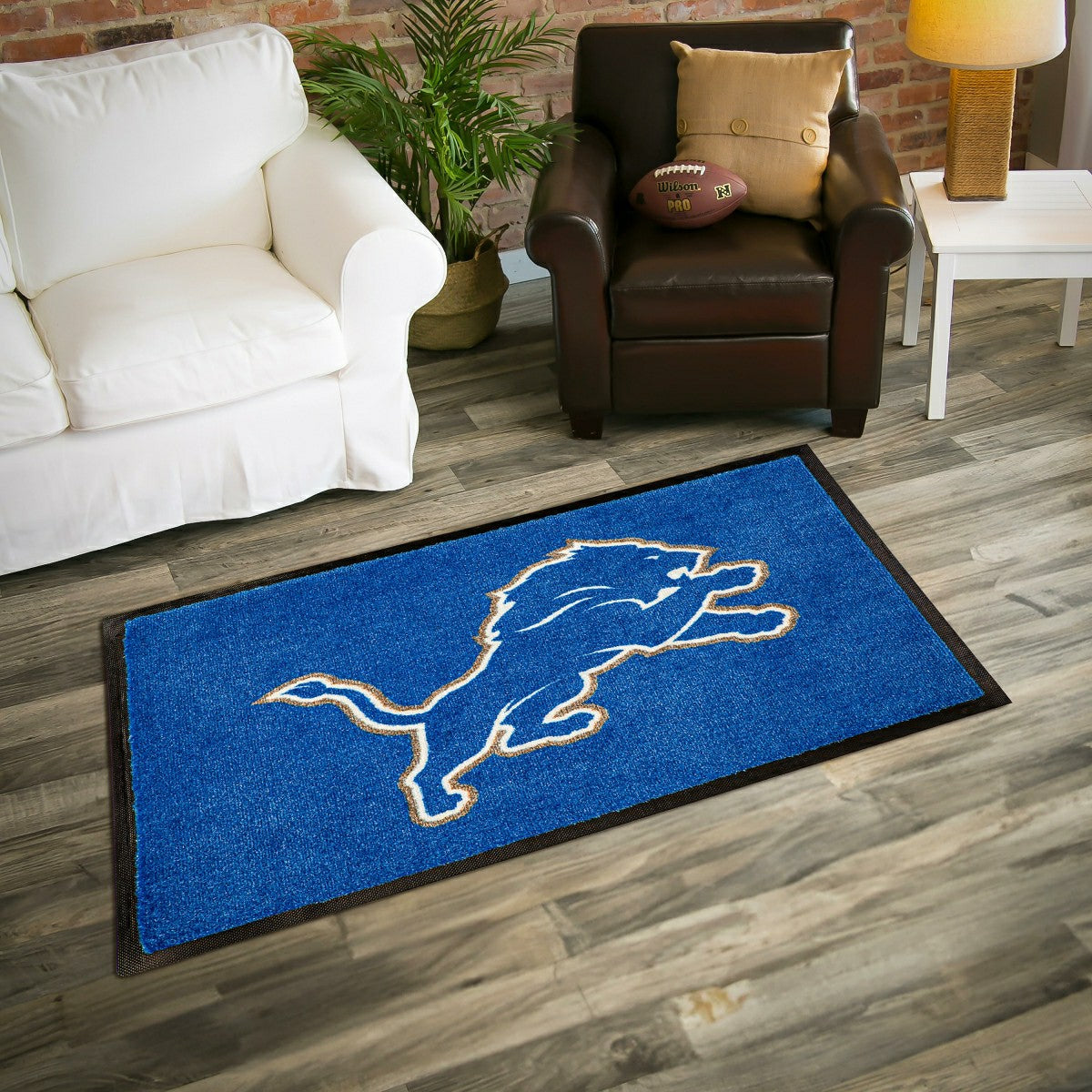 3'x5' Large USA Indoor Outdoor Entryway Mat, Detroit Lions - NFL