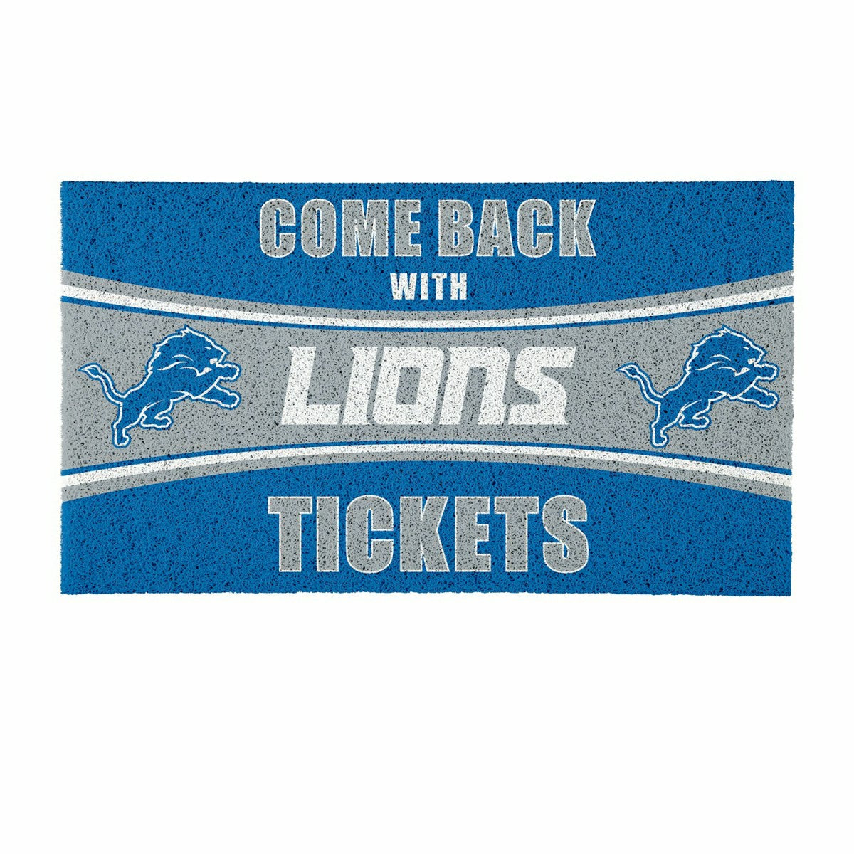 28" x 16" PVC Trapper Mat, Come Back with Tickets, Detroit Lions - NFL