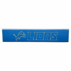 Detroit Lions Engraved Wood Sign, 3.5" x 18" - NFL Home