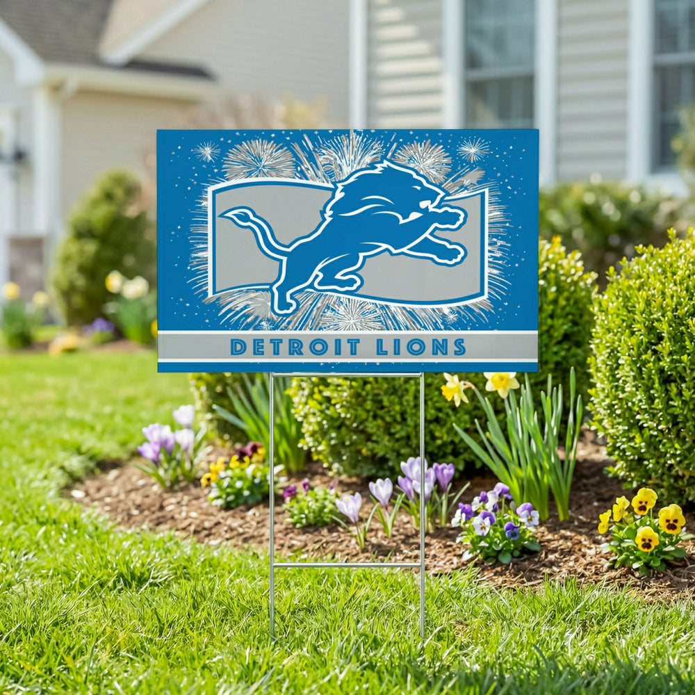 Detroit Lions Yard Sign, Patriotic - NFL Home