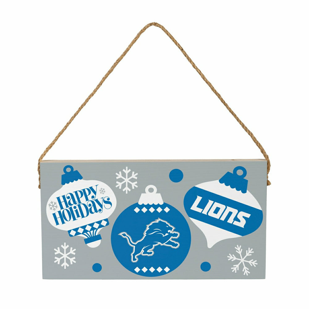 Detroit Lions Holiday Wood Wall Sign, 6x11 - NFL Home