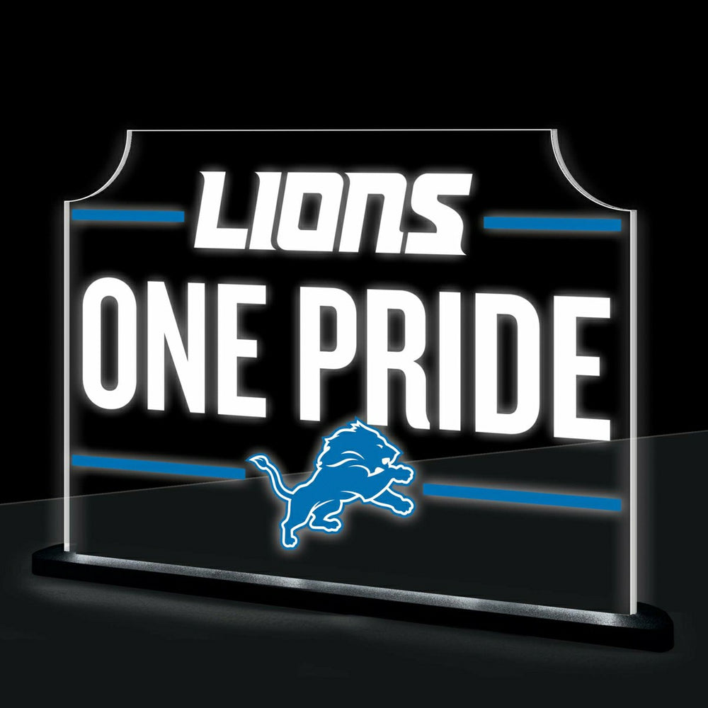Detroit Lions NFL Football Rectangle Desklite LED Decor - NFL Home