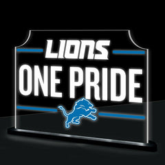 Detroit Lions NFL Football Rectangle Desklite LED Decor - NFL Home