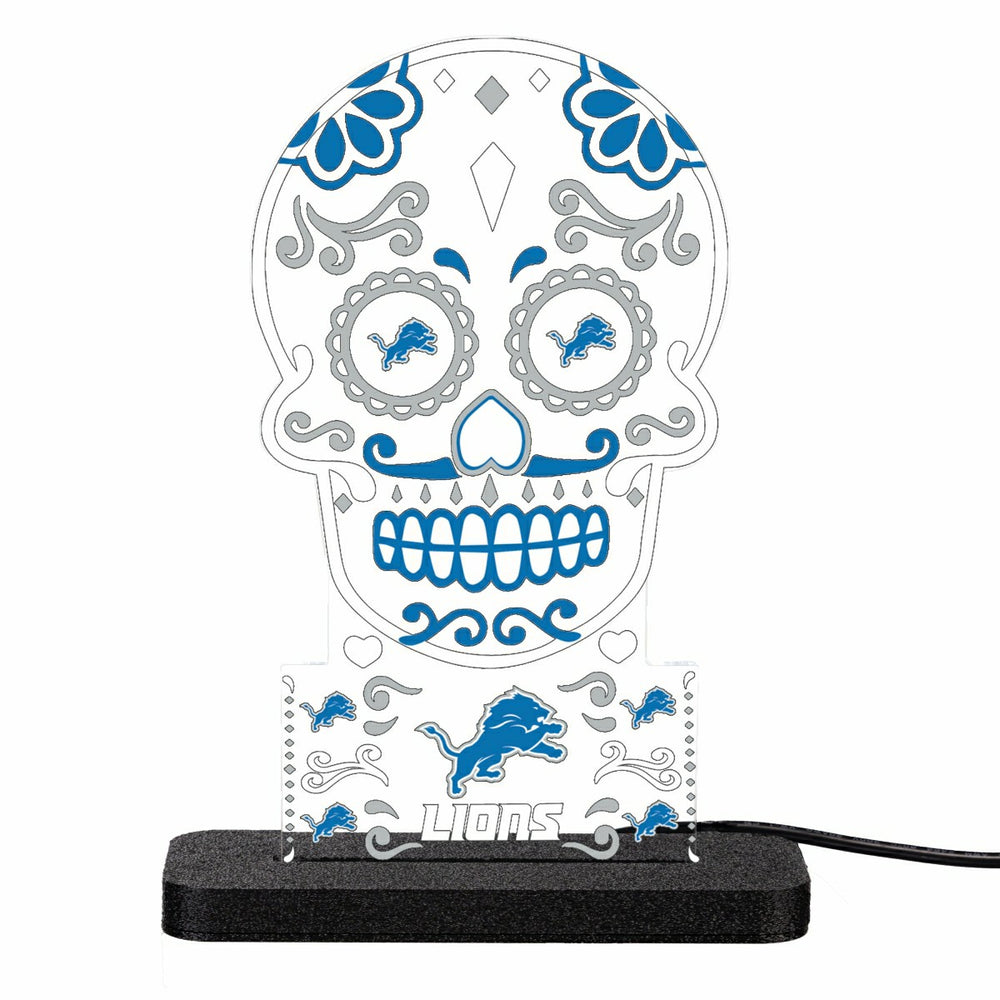 Detroit Lions NFL Football Sugar Skull Desklite LED Decor - NFL Home