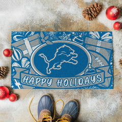 Detroit Lions Holiday PVC Mat, 28"x16" - NFL
