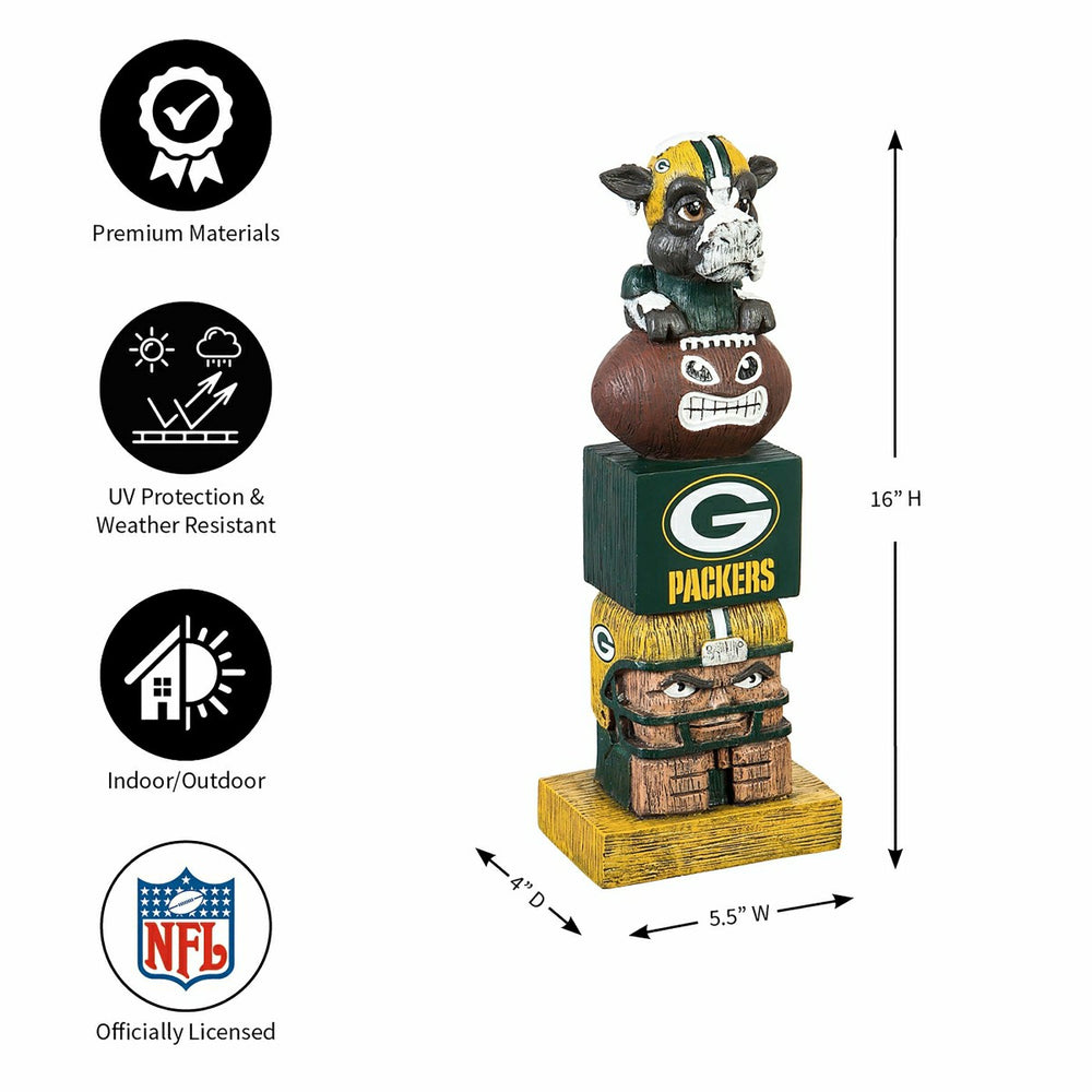 Green Bay Packers Tiki Team Totem Garden Statue - NFL Home