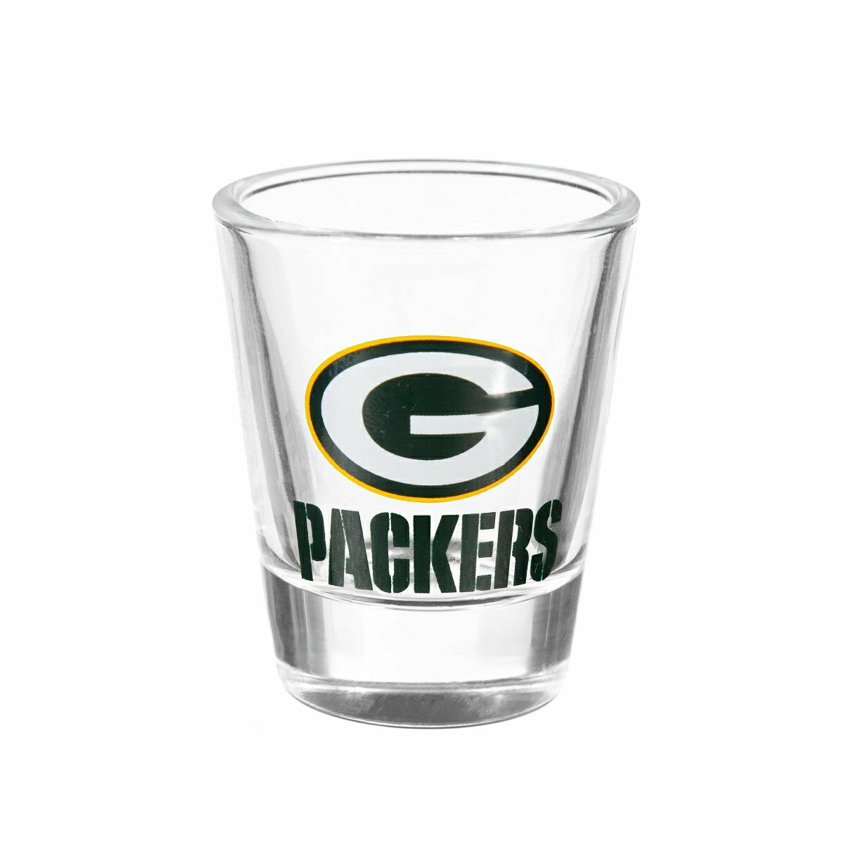 Green Bay Packers 4-Piece Ceramic and Glass 2oz. Shot Glass Set - NFL Home