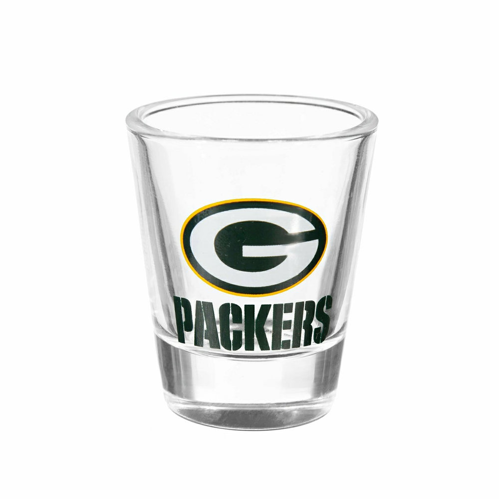 Green Bay Packers 4-Piece Ceramic and Glass 2oz. Shot Glass Set - NFL Home