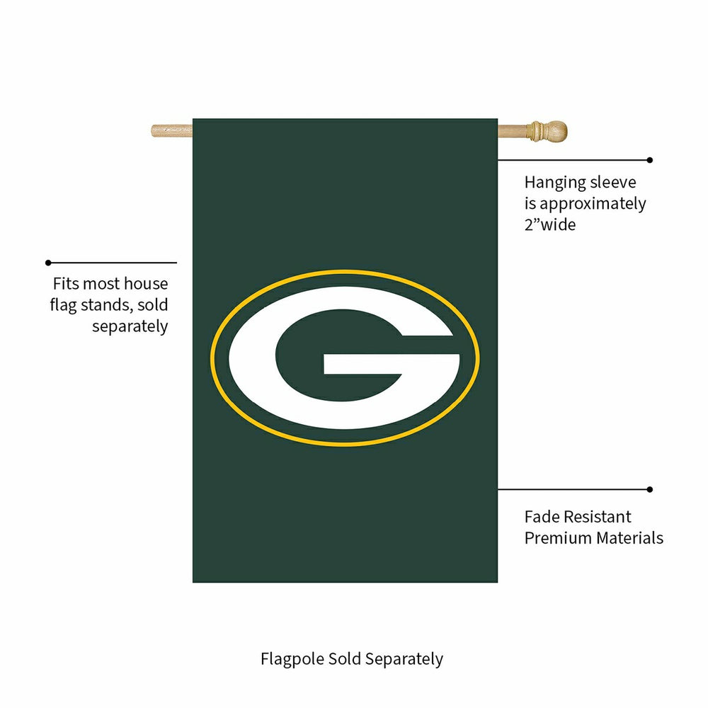 Green Bay Packers Applique House Flag - NFL