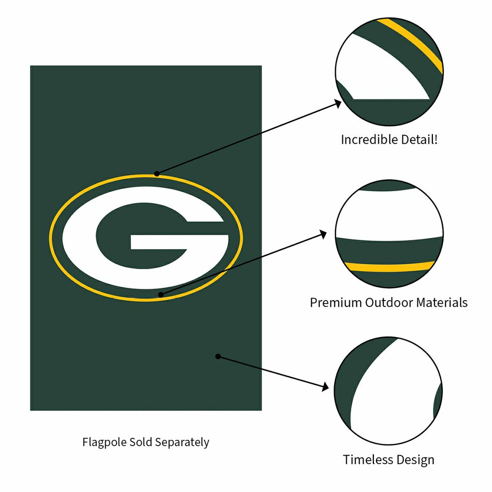 Green Bay Packers Applique House Flag - NFL