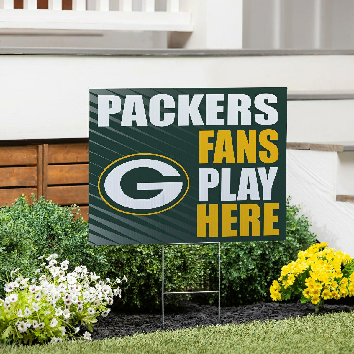 Green Bay Packers Coroplast Yard Sign "Fans Play Here" - NFL Home