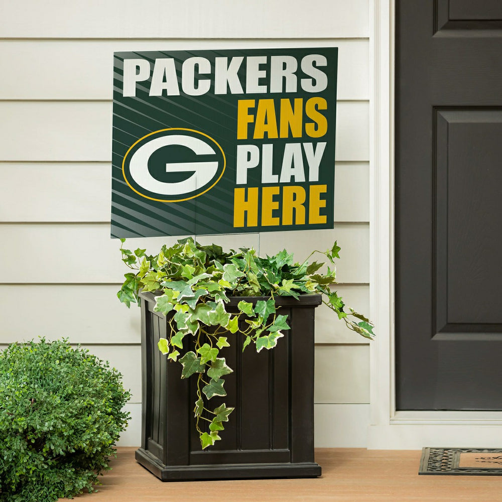 Green Bay Packers Coroplast Yard Sign "Fans Play Here" - NFL Home
