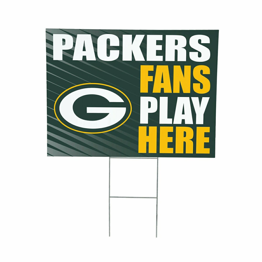 Green Bay Packers Coroplast Yard Sign "Fans Play Here" - NFL Home