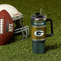 40oz Stainless Steel Canyon Cup w/ Straw, Green Bay Packers - NFL Home