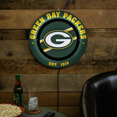 Green Bay Packers, Metal Lite, Round - NFL