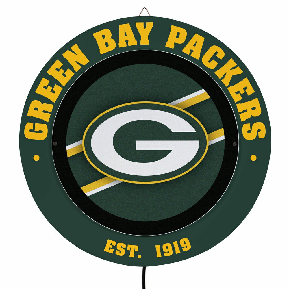 Green Bay Packers, Metal Lite, Round - NFL