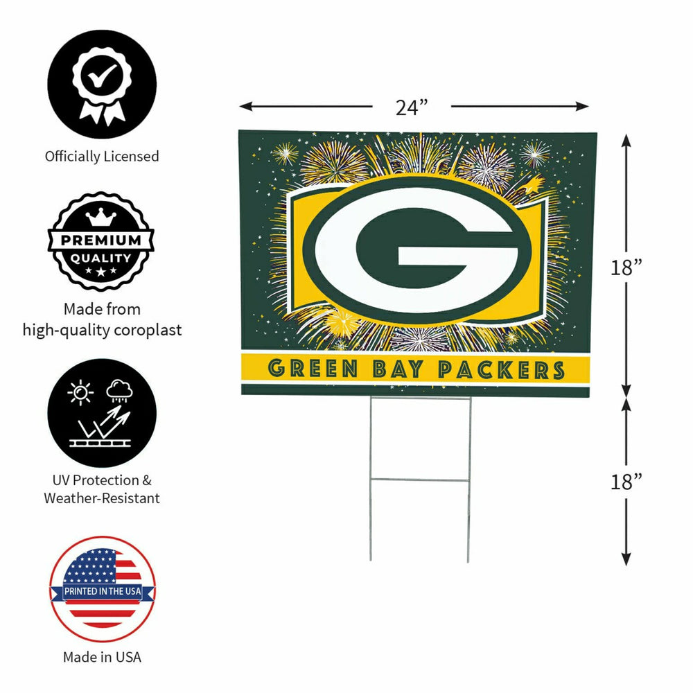 Green Bay Packers Yard Sign, Patriotic - NFL Home
