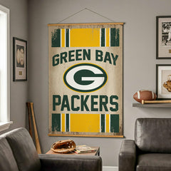 Green Bay Packers, Canvas Wall Tapestry, Large, 54x36 - NFL Home