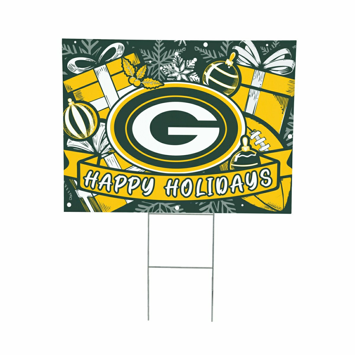 Green Bay Packers Yard Sign, Holiday - NFL Home