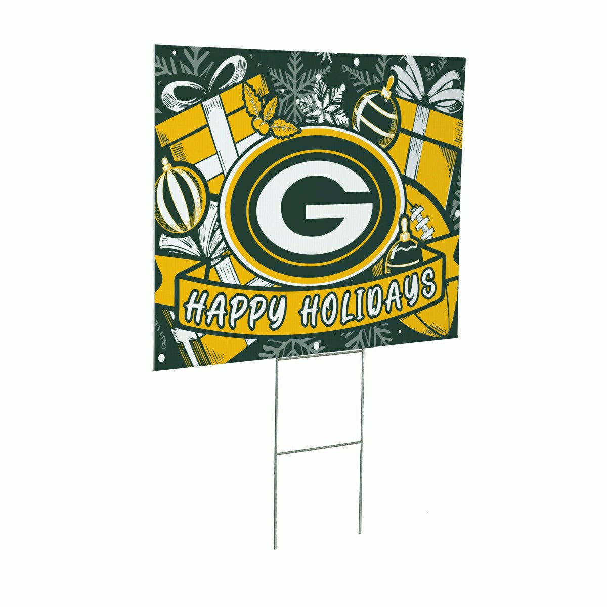 Green Bay Packers Yard Sign, Holiday - NFL Home