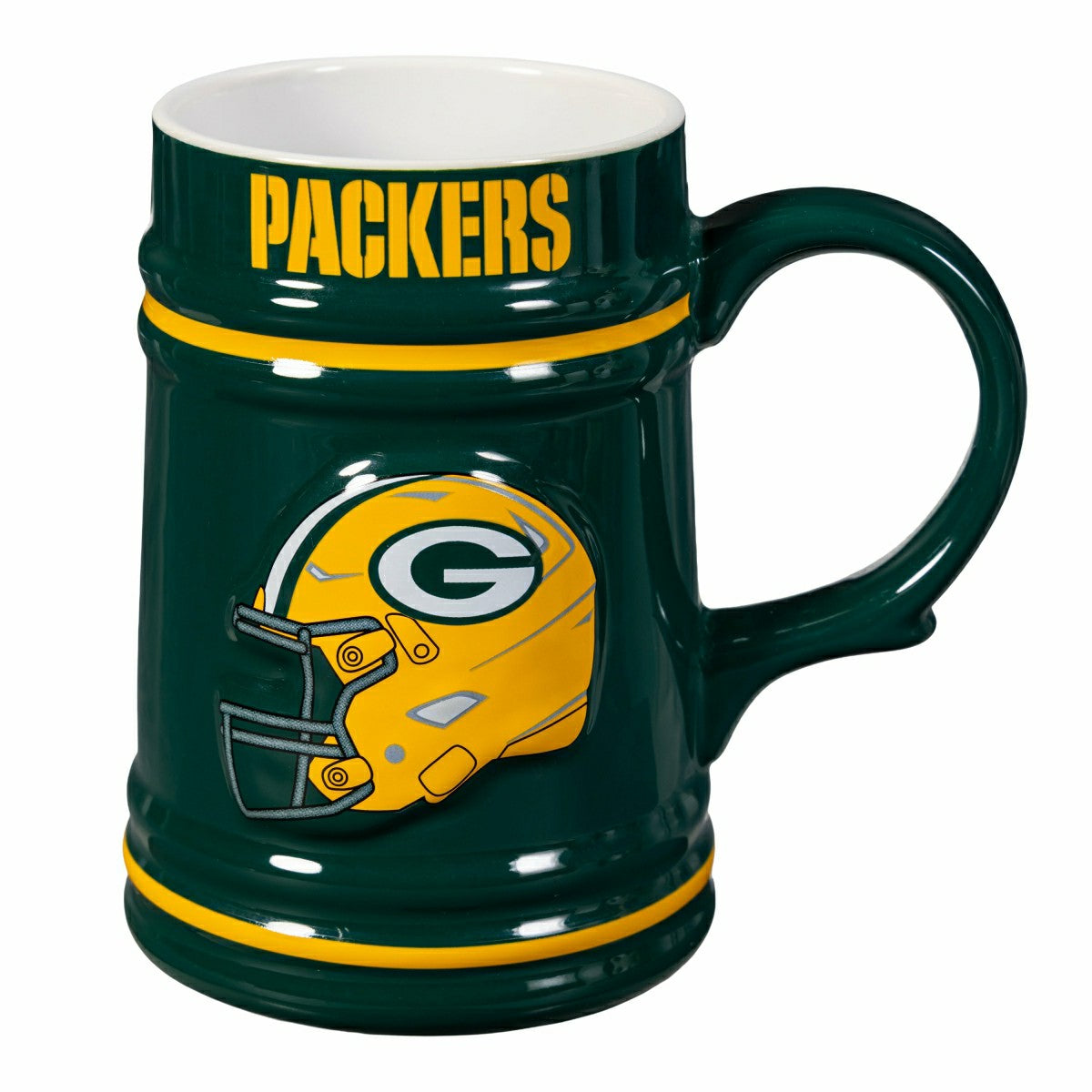 Green Bay Packers Ceramic Stein Cup, 24oz - NFL Home