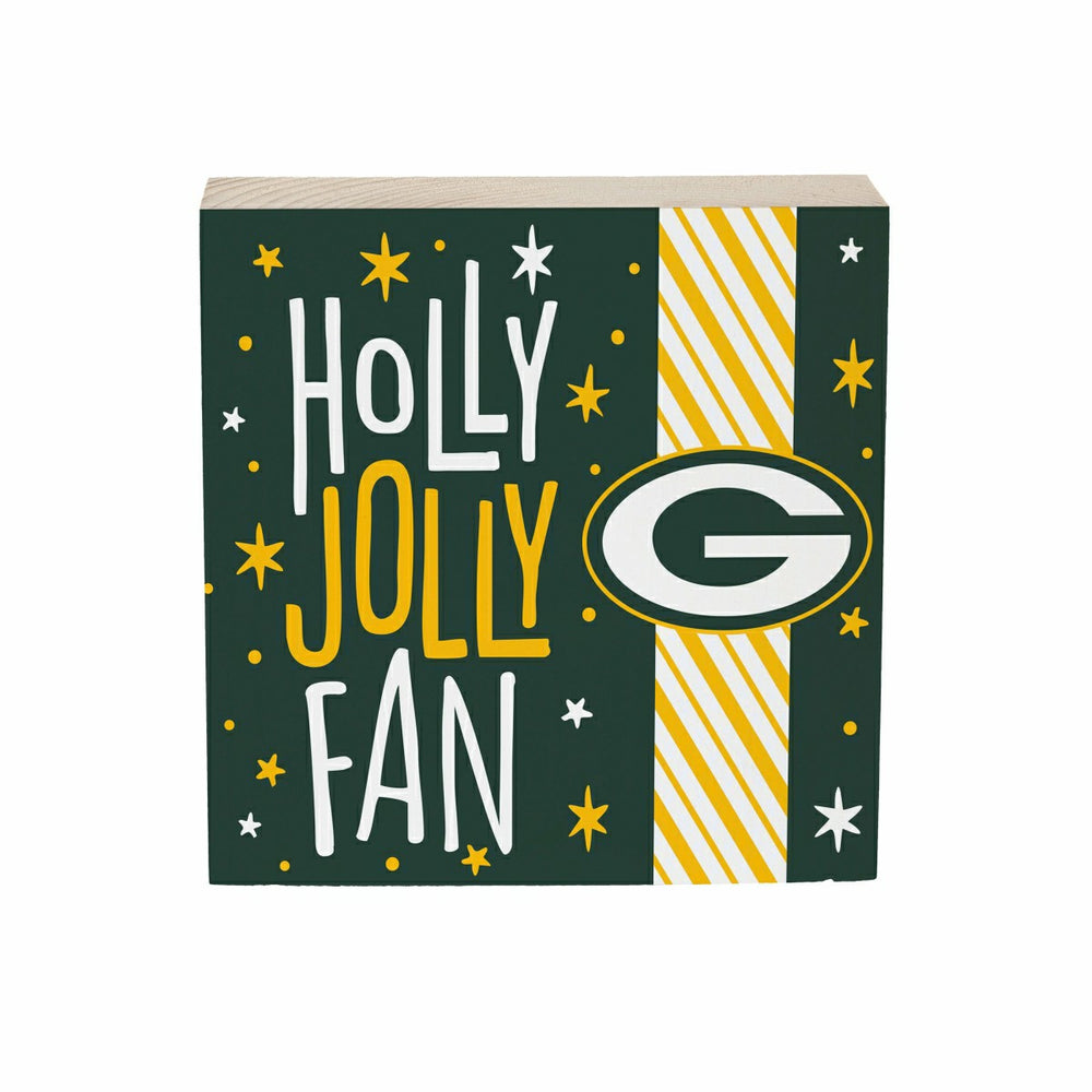 Green Bay Packers Block, Holiday, 6x6 - NFL Home
