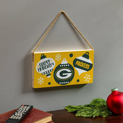 Green Bay Packers Holiday Wood Wall Sign, 6x11 - NFL Home