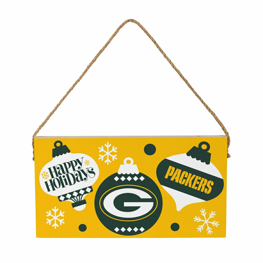 Green Bay Packers Holiday Wood Wall Sign, 6x11 - NFL Home