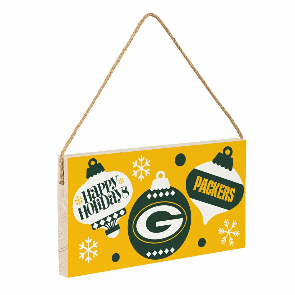 Green Bay Packers Holiday Wood Wall Sign, 6x11 - NFL Home
