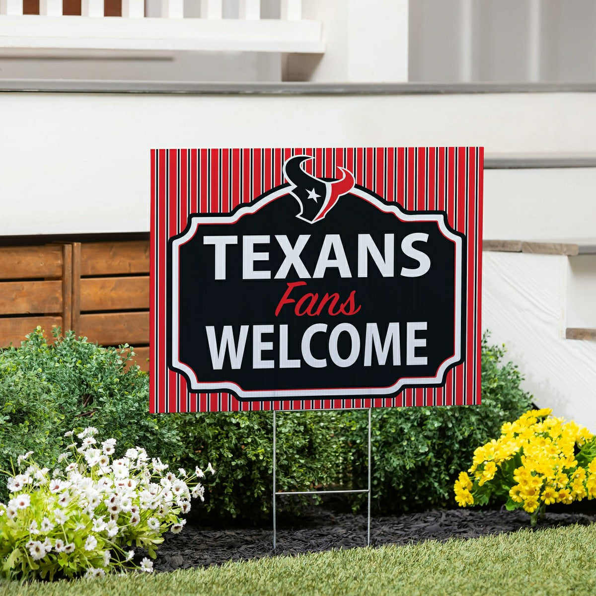 Houston Texans Coroplast Yard Sign, "Fans Welcome" - NFL Home