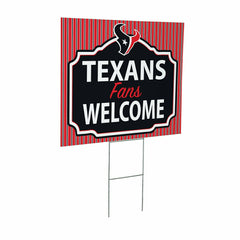 Houston Texans Coroplast Yard Sign, "Fans Welcome" - NFL Home