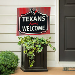 Houston Texans Coroplast Yard Sign, "Fans Welcome" - NFL Home