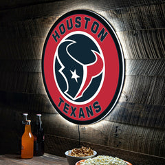 LED Wall Decor, Round, Houston Texans - NFL Home