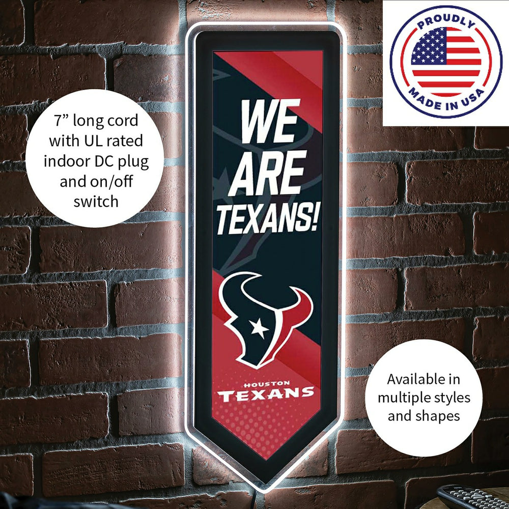 LED Wall Decor, Pennant, Houston Texans - NFL Home