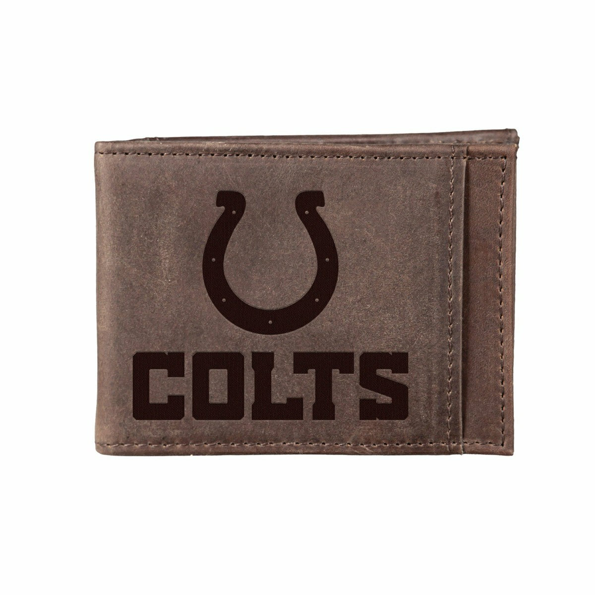 Front Pocket Wallet w/ RFID Blocking, Indianapolis Colts, Brown - NFL Home