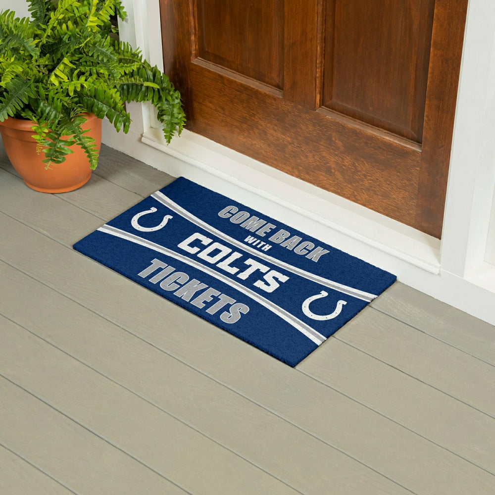 28" x 16" PVC Trapper Mat, Come Back with Tickets, Indianapolis Colts - NFL