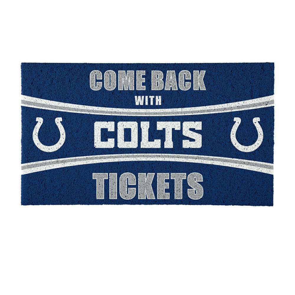 28" x 16" PVC Trapper Mat, Come Back with Tickets, Indianapolis Colts - NFL