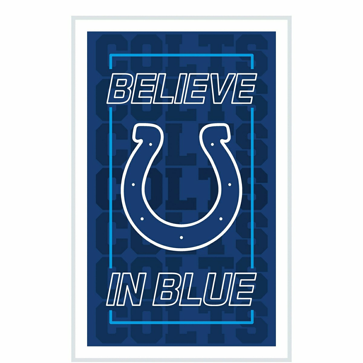 Indianapolis Colts NFL Football Rectangle Neolite LED Decor - NFL Home