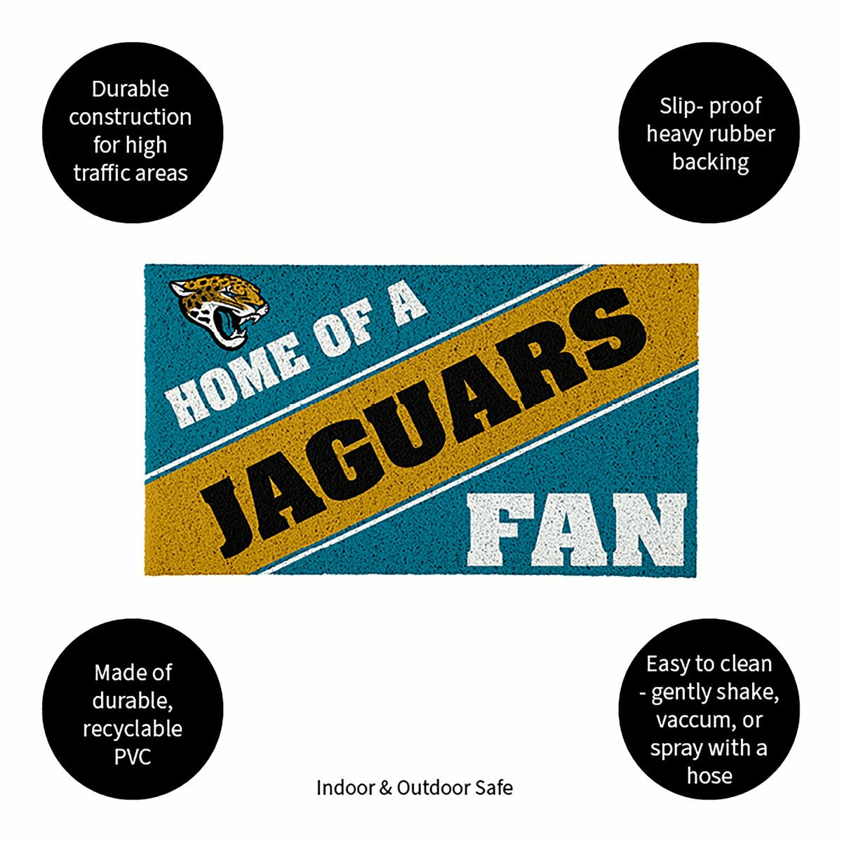 Jacksonville Jaguars, PVC Mat COLOR, Home of a Fan - NFL