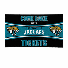 28" x 16" PVC Trapper Mat, Come Back with Tickets, Jacksonville Jaguar - NFL