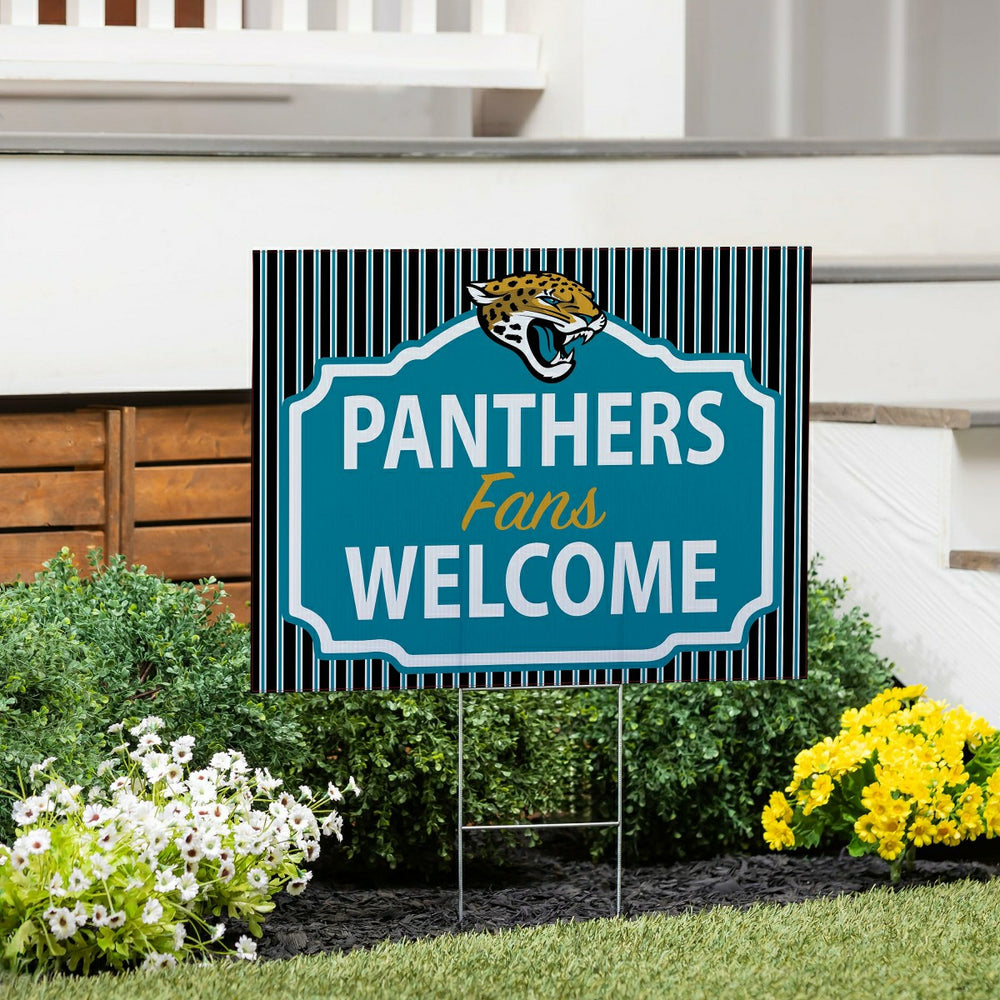 Jacksonville Jaguars Coroplast Yard Sign, "Fans Welcome" - NFL Home
