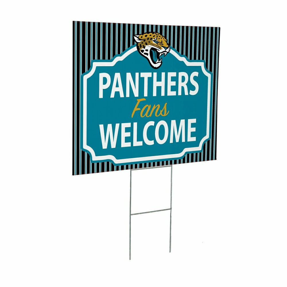 Jacksonville Jaguars Coroplast Yard Sign, "Fans Welcome" - NFL Home