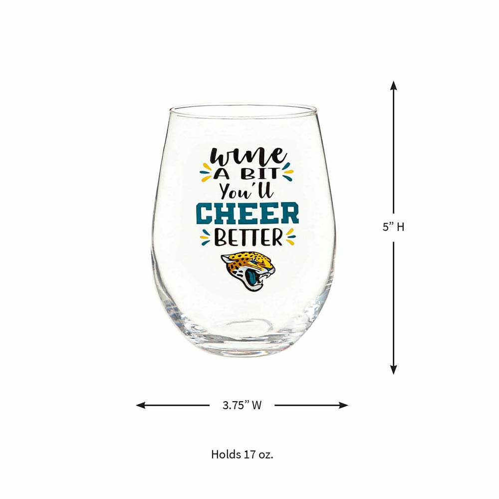 Jacksonville Jaguars, 17oz Boxed Stemless Wine - NFL Home