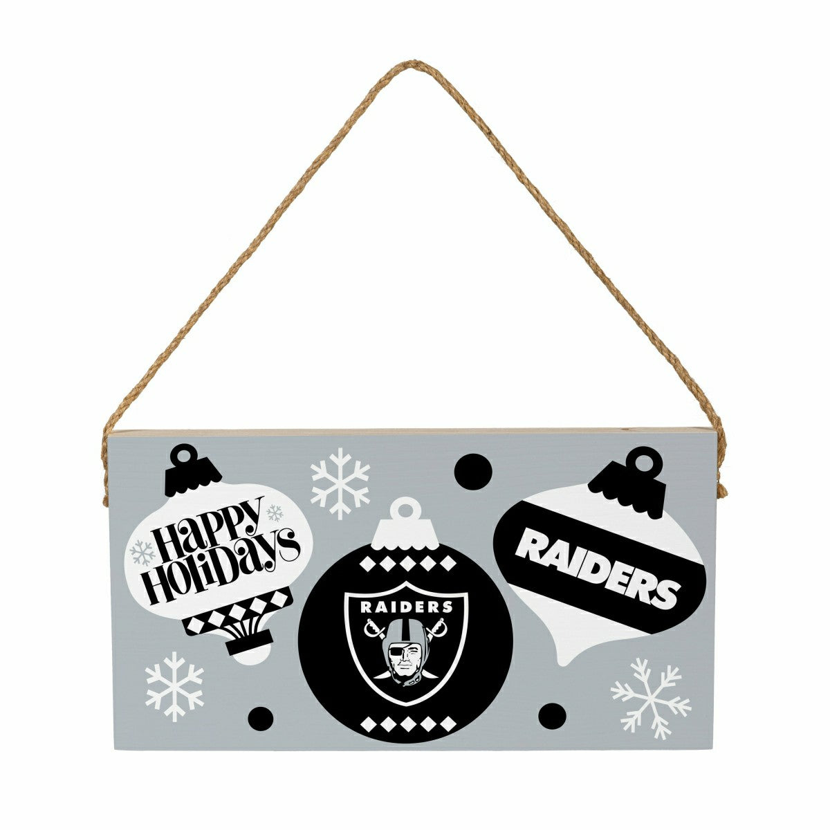 Las Vegas Raiders Holiday Wood Wall Sign, 6x11 - NFL Home