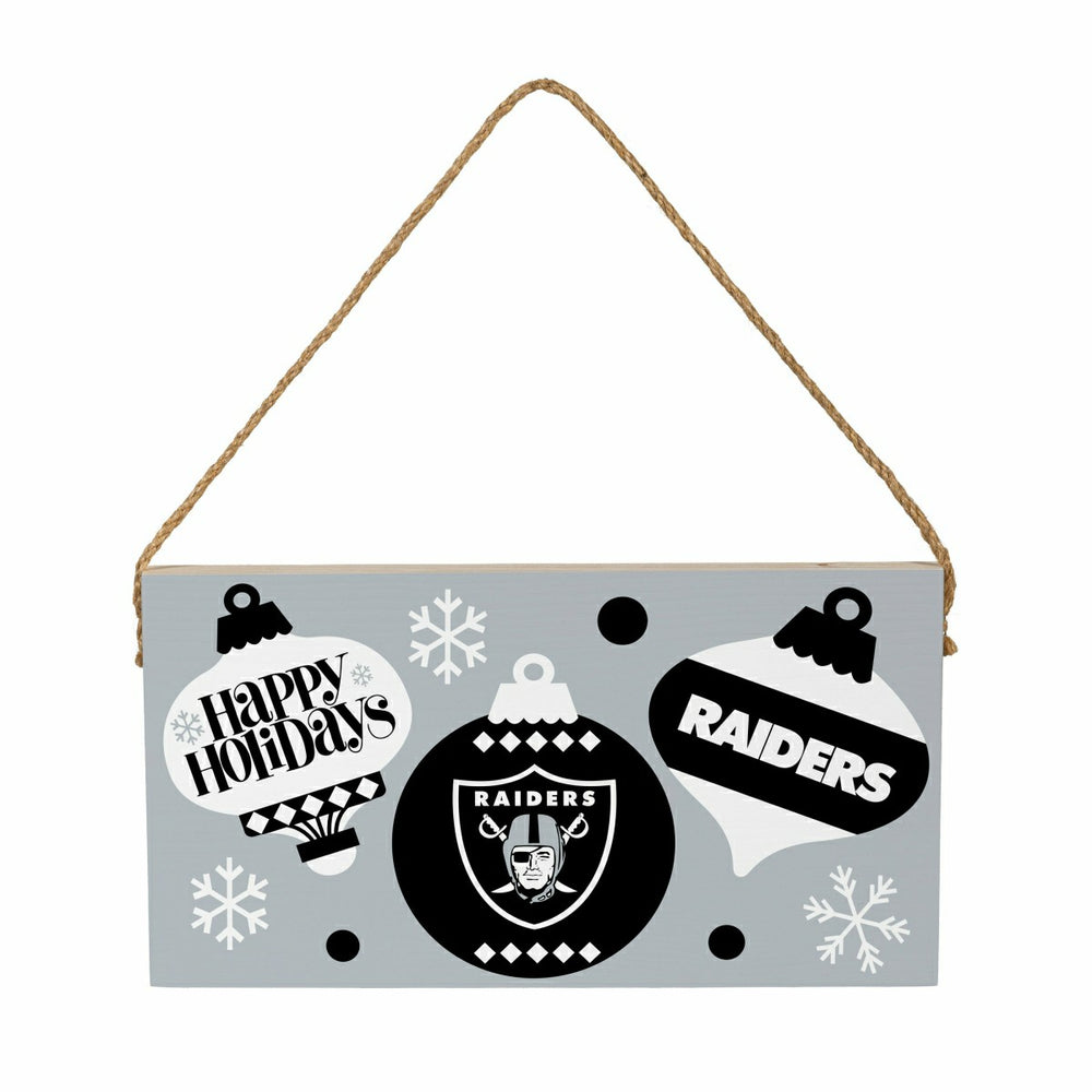 Las Vegas Raiders Holiday Wood Wall Sign, 6x11 - NFL Home