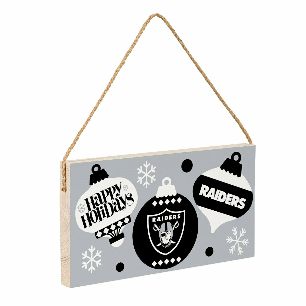 Las Vegas Raiders Holiday Wood Wall Sign, 6x11 - NFL Home