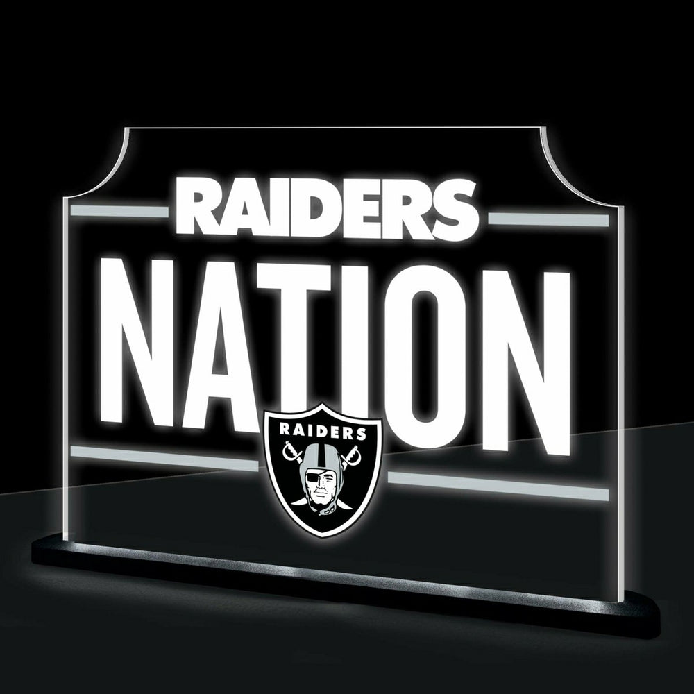 Las Vegas Raiders NFL Football Rectangle Desklite LED Decor - NFL Home