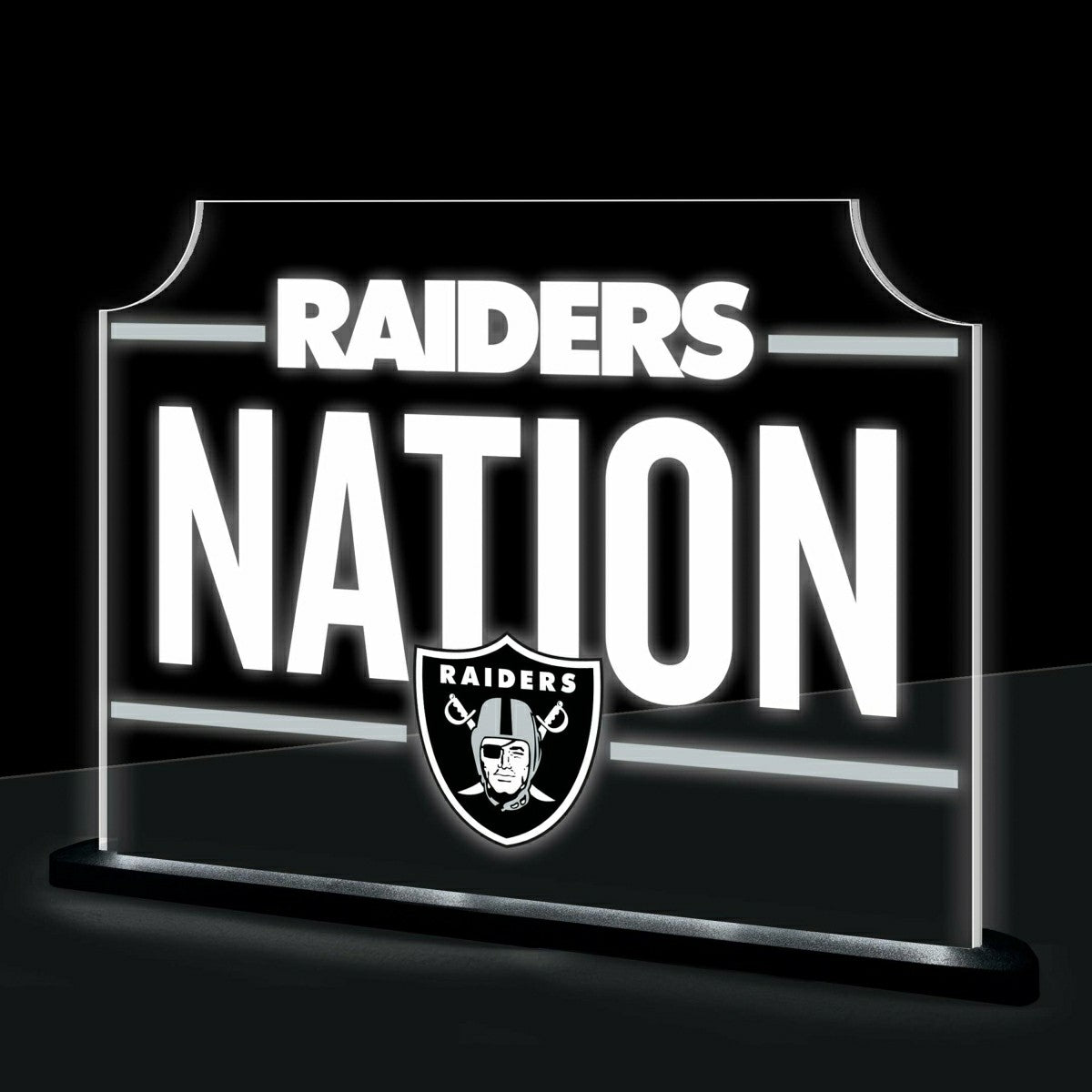 Las Vegas Raiders NFL Football Rectangle Desklite LED Decor - NFL Home