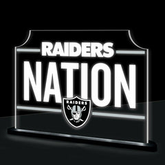 Las Vegas Raiders NFL Football Rectangle Desklite LED Decor - NFL Home